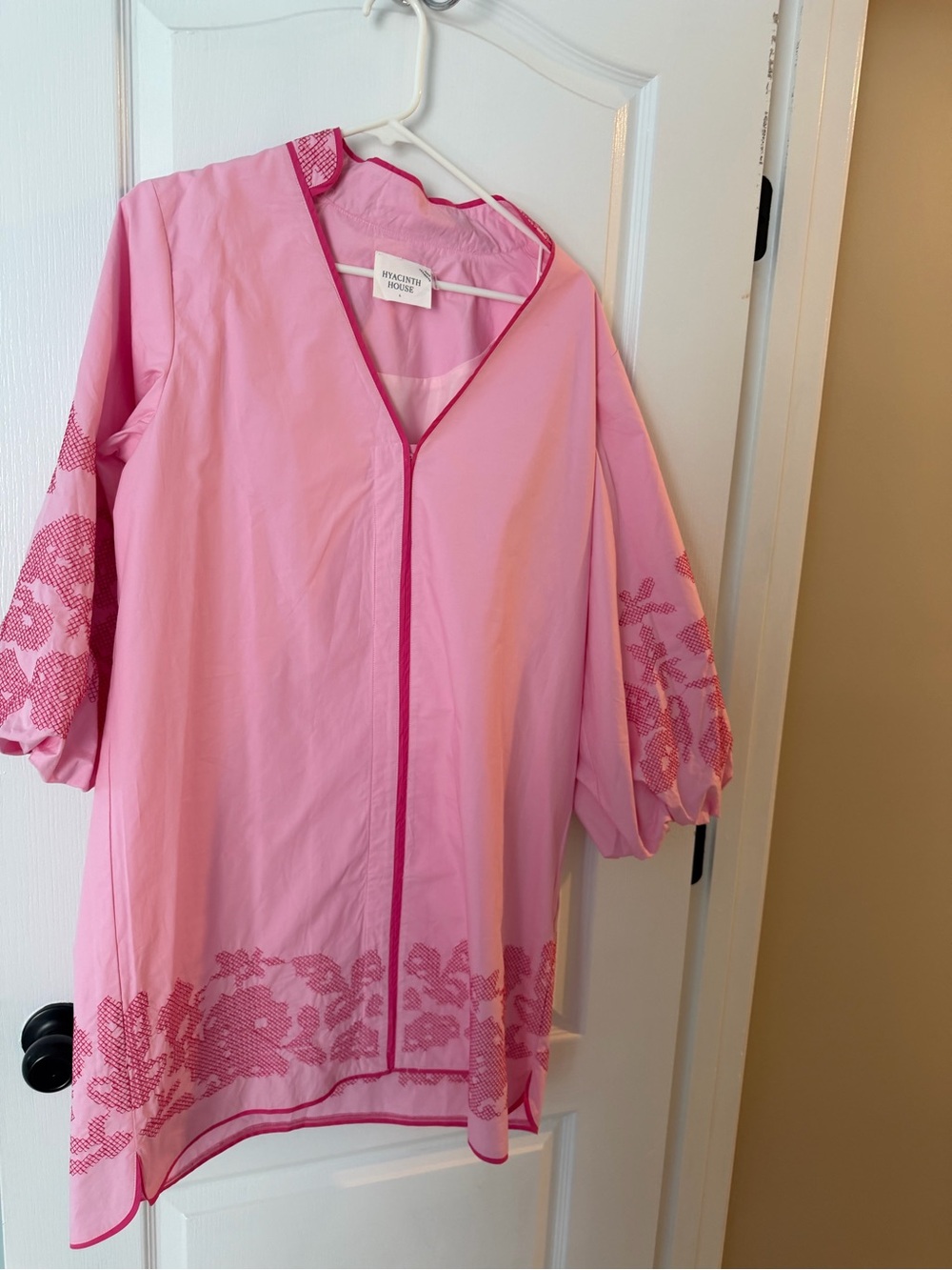 Tuckernuck Pink Floral-Trim dress